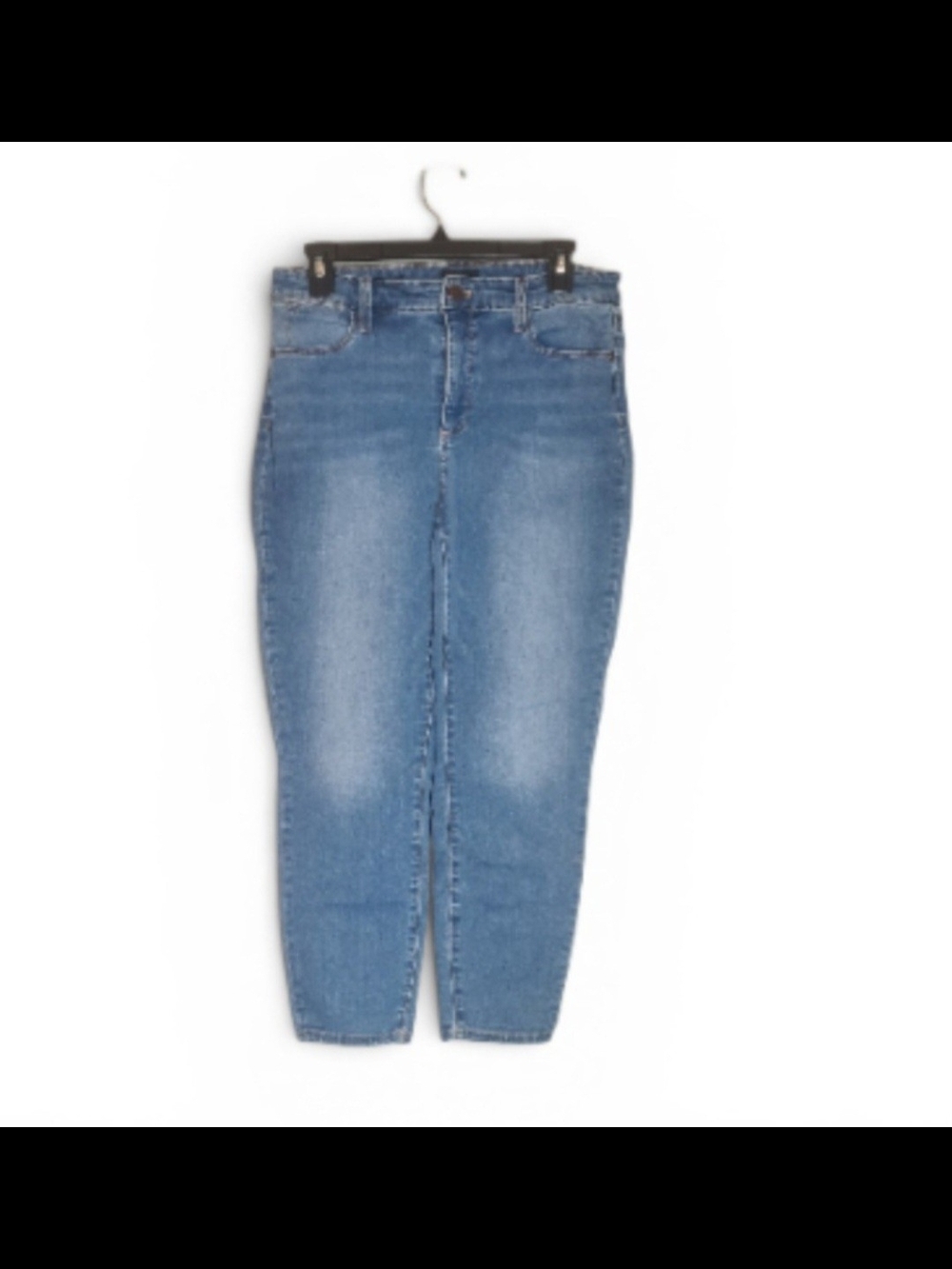 Talbots Womens 8 Comfy Classic Crop Mid-Rise Light Blue Denim Legging Jeans